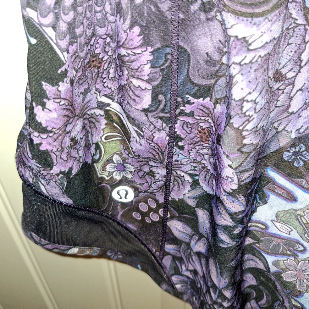 Lululemon Purple Floral Patterned Shorts